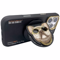 Nimmy Glasses Šauns suns Magnētiskais viedtālruņa apvalks iPhone 16 Pro - melns