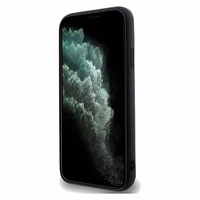 Guess Spīdumi uzraksts metāla viedtālruņa apvalks iPhone 11 / Xr - melns