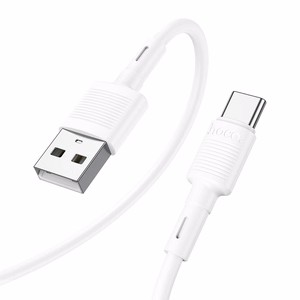 Hoco X83 USB-A – USB-C kabelis Cable USB A to USB C Hoco 3A 1 m X83, melns, 1 m, 3A