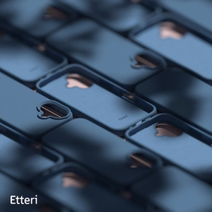 Etteri silikona maciņš iPhone 16 6,1", tumši zils