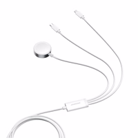 Apple Watch magnētiskais lādētājs Joyroom S-IW008 Lightning + USB-C 5V 1.2m (balts)