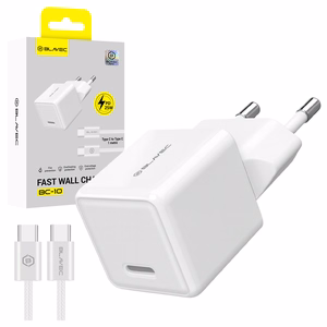 Blavec Wall charger BC-10 - Type C - PD 25W 3A with Type C to Type C cable (TCBC10-CW253A) white