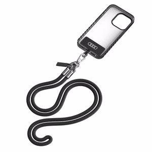 Audi universāla tālruņa siksniņa 120cm 6mm crossbody melna AU-CBL8-R8/D1-BK