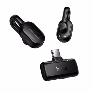 Bezvadu piespraužamais mikrofons Hoco L27, USB C, melns