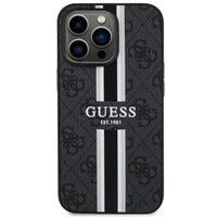 Guess GUHMP13XP4RPSK iPhone 13 Pro Max 6.7" melns/melns cietais apvalks 4G Printed Stripes MagSafe