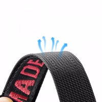 Band Dux Ducis "Outdoor" priekš Apple Watch 42mm/44mm/45mm Melns / Sarkans