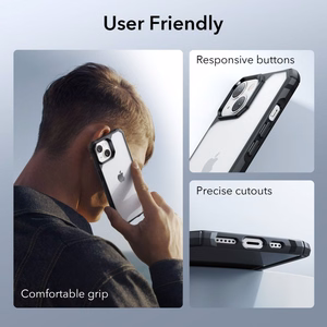 ESR Air Armor viedtālruņa apvalks iPhone 14 Plus - skaidrs melns