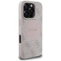 Guess 4G Circle Classic Logo MagSafe iPhone 16 Pro apvalks - rozā