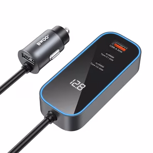 BWOO CC107 PD car charger 1x USB-C - USB-A port 30W black