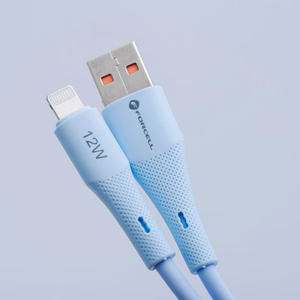 FORCELL F-ENERGY C343 kabelis USB A uz Lightning 2,4A 12W Silikona 1 m zils