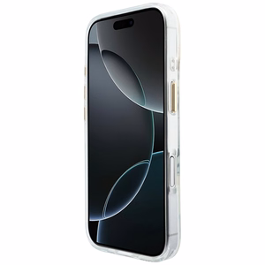 Guess IML Script Metal MagSafe Maciņš for iPhone 17 - caurspīdīgs