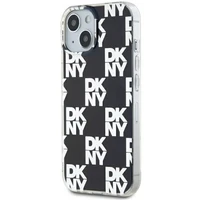 DKNY IML rūtainais mono raksts viedtālruņa apvalks iPhone 15 / 14 / 13 - melns