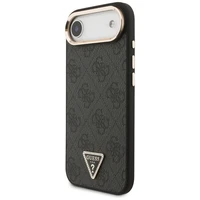 GUESS viedtālruņa apvalks IPHONE 17 Air, saderīgs ar MagSafe GUHMP17MP4GTDGMK (4G PU W/ Triangle Logo) zelts un melns