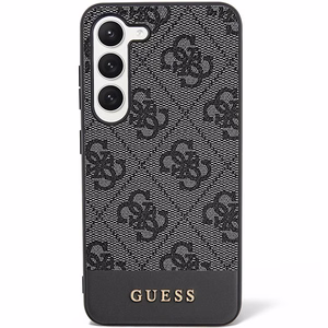 Guess GUHCS23SG4GLGR S23 S911 melns/melns cietais apvalks 4G Stripe kolekcija