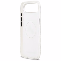 Karl Lagerfeld IML Mirdzošais Karl & Choupette Heads Logo magnētiskais viedtālruņa apvalks iPhone Air - pelēks