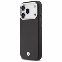 BMW Sign pilnībā pārklājošs metāla magnētiskais viedtālruņa apvalks iPhone 17 Pro - melns