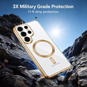 Tech-Protect MagFlex Maciņš for Samsung Galaxy S26 Ultra - caurspīdīgs zelta