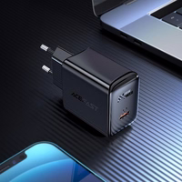 Acefast ātrās uzlādes USB Type C 20W Power Delivery lādētājs melns (A1 EU black)