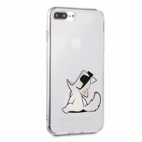 Karl Lagerfeld Choupette Fun viedtālruņa apvalks iPhone 7 / 8 Plus - caurspīdīgs