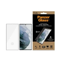 PanzerGlass E2E Microfracture antibakteriālais stikls Samsung Galaxy S22 Ultra - ar melnu rāmi