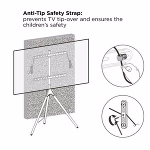 Techly ICA-TR18SAM televizora turētājs 165,1 cm (65"), riekstkoka krāsā