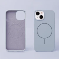 Silikona Īpaši plāns Magnētiskais viedtālruņa apvalks iPhone 14 6,1" gaiši zila