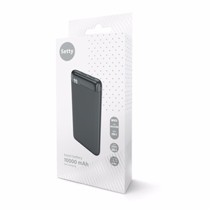 Setty power bank 10000 mAh LCD SPBL-10 melns