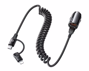 Car charger Remax Ruichy Series 45W RCC356 + Lightning/USB-C cable black