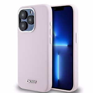 DKNY Liquid Silicone Small Metal Logo MagSafe Viedtālruņa apvalks iPhone 15 Pro - rozā (m)