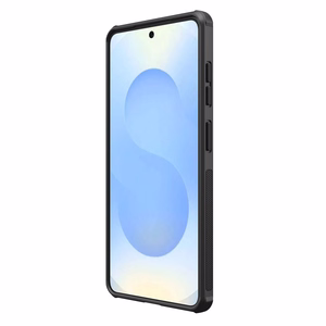 Nillkin Super Frosted Shield Pro magnētiskais MagSafe saderīgs maciņš priekš Samsung Galaxy S26 caurspīdīgi melns