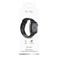 Puro Icon silikona siksniņa Apple Watch 42/44/45/49 mm - melns (2 gab.)