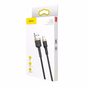 USB Kabelis Baseus Cafule melns / zeltains Lightning 100cm