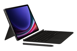 DX725UB klaviatūra ar vāciņu Samsung Galaxy Tab S9/S9 FE/S10 FE/S10 Lite, melna