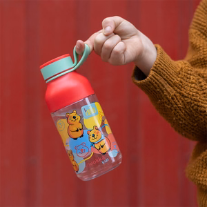 Quokka Ice Kids with Strap Ecozen ūdens pudele, 430 ml, Happy Quokka