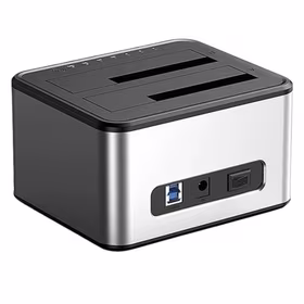 Dual Bay dokstacija, 2,5"/3,5" SSD/HDD, USB-B