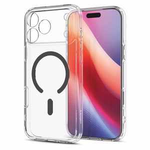 Spigen Ultra Hybrid MagSafe maciņš iPhone 18 Pro / 17 Pro, caurspīdīgs grafīta krāsā