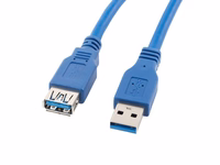 Lanberg CA-US3E-10CC-0018-B USB cable 1.8 m USB 3.0 USB A zils