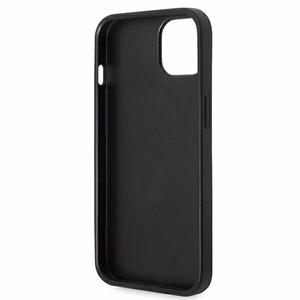 Karl Lagerfeld Saffiano Karl's Head Patch viedtālruņa apvalks iPhone 14 Plus - sudraba