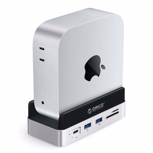 Orico MiniDock 10-in-1 dokstacija ar SSD cietā diska nodalījumu - sudraba krāsā