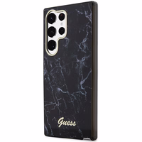 Guess GUHCS23LPCUMAK S23 Ultra S918 melns/melns cietais apvalks Marble
