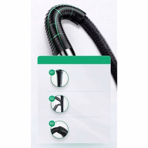 USB kabelis Joryoom S-1224K2 melns Type-C / Lightning 120cm (līdz 20W)
