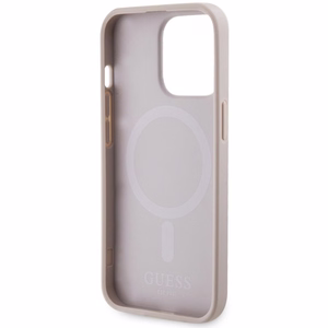 Guess GUHMP13LP4RPSP iPhone 13 Pro / 13 6.1" rozā/rozā cietais apvalks 4G Printed Stripes MagSafe