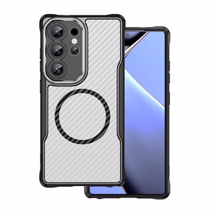 Defender Carbon Mag viedtālruņa apvalks Samsung Galaxy S26 Ultra melns