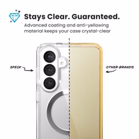 Speck Presidio Perfect-Clear Magnet - Samsung Galaxy S26+ MagSafe maciņš (Clear/Clear/sudrabs)