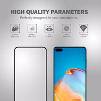 Crong 3D Armor Glass – 9H rūdīts stikls the entire Huawei P40 screen + installation frame
