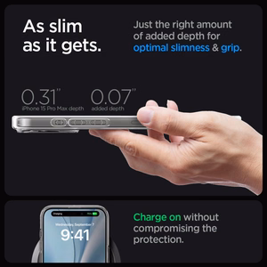 Viedtālruņa apvalks Spigen Ultra Hybrid Magnētiskais MagSafe iPhone 15 Pro Max - balts (m)