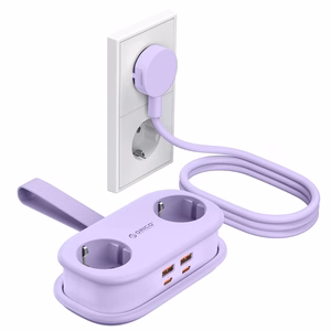 Orico AP3 65W GaN 6in1 strāvas sadalītājs 2x AC + 2x USB-A + 2x USB-C - violets