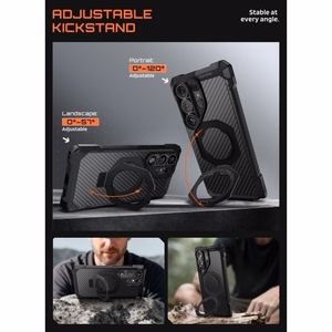Supcase UB Grip Mag MagSafe futrālis Samsung Galaxy S26 Ultra - Melns