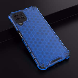 Honeycomb viedtālruņa apvalks ar TPU buferi Samsung Galaxy A22 4G zils