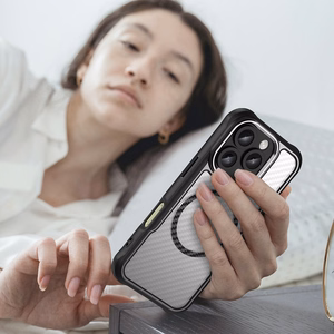 Leading Series MagSafe Silikoniskais apvalks iPhone 16 Pro Max - melns